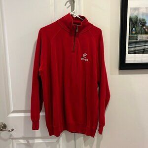 Polo Ralph Lauren CP-92 1992 quarter zip sweatshirt shirt red Vintage Mens Large